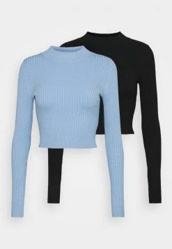 Even&Odd Mujer 2 PACK - Jersey De Punto - Black/light Blue -Even&Odd Ventas 2024 638e978a1b9045a7b0f6de79c4ac935b