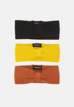 Even&Odd Mujer 3 PACK - Gorro - Black/yellow/orange