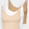 Even&Odd Mujer STRAPPY LETTUCE CROP 3 PACK - Top - White/beige/brown -Even&Odd Ventas 2024 65308b5b866840af9ed3b29e8eb8cbde