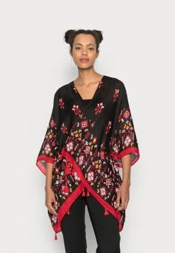 Even&Odd Mujer Chaqueta Fina - Black/red/yellow