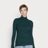 Even&Odd Mujer BASIC TURTLE NECK - Jersey De Punto - Dark Green