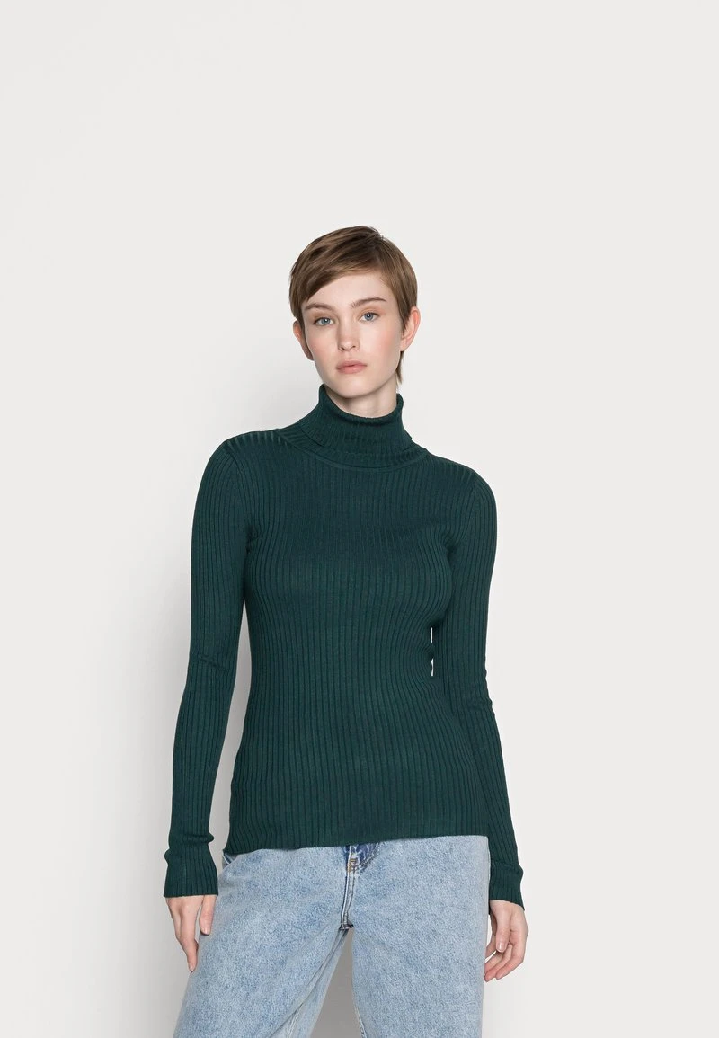 Even&Odd Mujer BASIC TURTLE NECK - Jersey De Punto - Dark Green 3 Even&Odd Mujer BASIC TURTLE NECK - Jersey De Punto - Dark Green