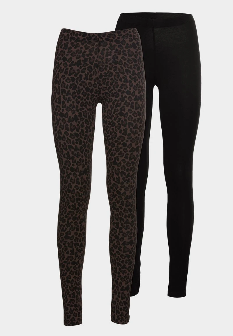 Even&Odd 2 PACK - Leggings Animal Print - Pants - Leggings - Black/brown, Mujer 7 Even&Odd 2 PACK - Leggings Animal Print - Pants - Leggings - Black/brown, Mujer - Imagen 5