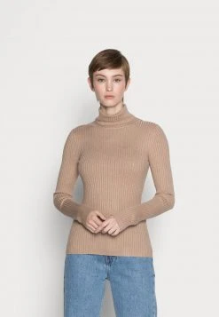 Even&Odd Mujer BASIC TURTLE NECK - Jersey De Punto - Camel
