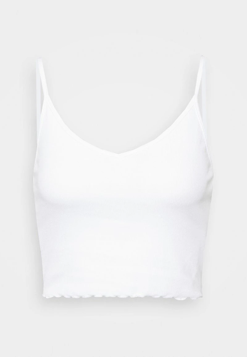 Even&Odd Mujer STRAPPY LETTUCE CROP 3 PACK - Top - White/beige/brown 4 Even&Odd Mujer STRAPPY LETTUCE CROP 3 PACK - Top - White/beige/brown - Imagen 2