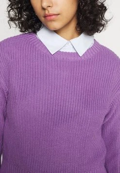 Even&Odd Mujer HIGH CROPPED SIDE SLIT - Jersey De Punto - Lilac -Even&Odd Ventas 2024 6d6c5a66e35b4f1ead53820f7a67d04b