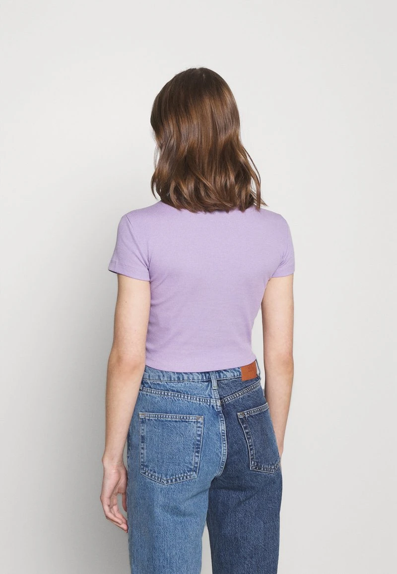 Even&Odd Mujer Camiseta Básica - Mottled Lilac 5 Even&Odd Mujer Camiseta Básica - Mottled Lilac - Imagen 3