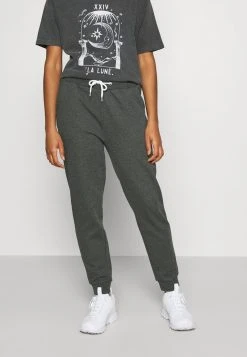 Even&Odd Mujer Regular Fit Jogger With Contrast - Pantalones Deportivos - Mottled Dark Grey