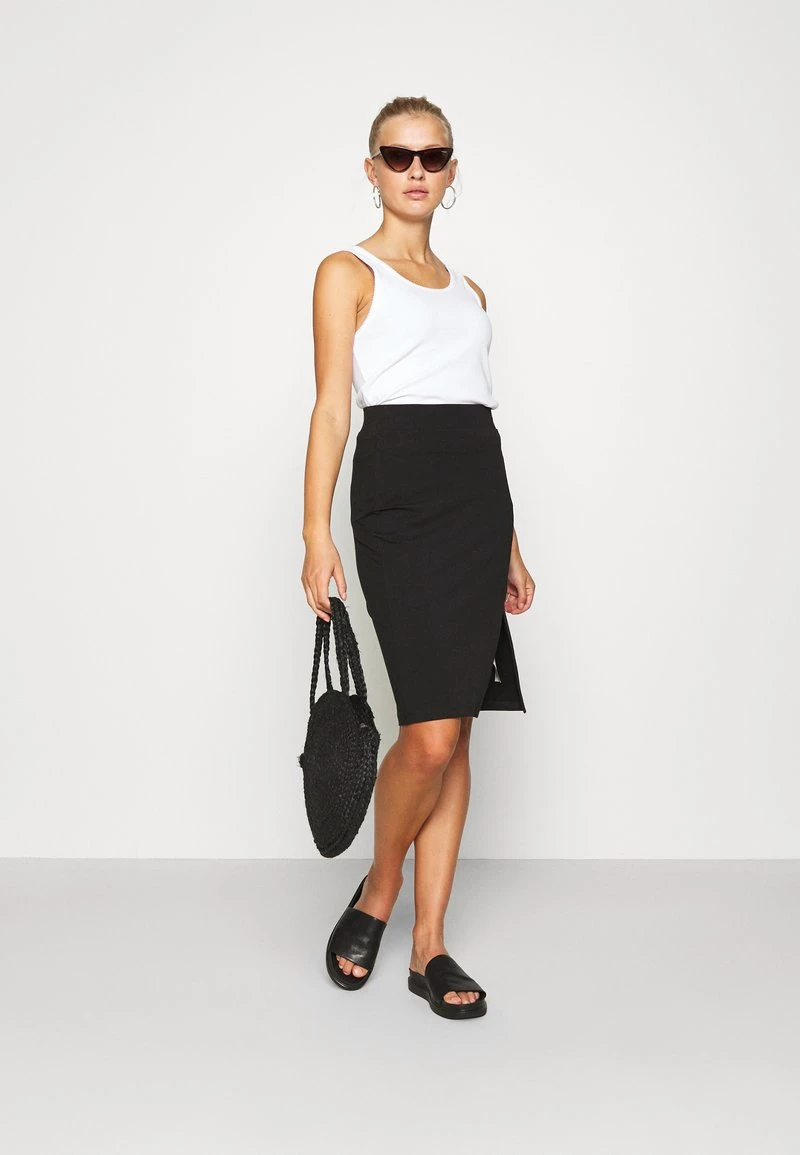 Even&Odd Mujer BASIC - Midi Skirt With Slit - Falda De Tubo - Black 4 Even&Odd Mujer BASIC - Midi Skirt With Slit - Falda De Tubo - Black - Imagen 2