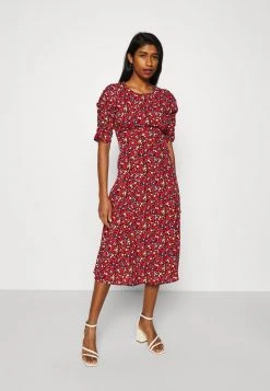 Even&Odd Mujer Vestido Informal - Black/orange