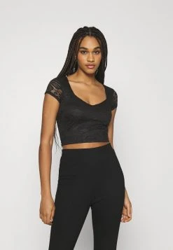 Even&Odd Mujer Camiseta Estampada - Black