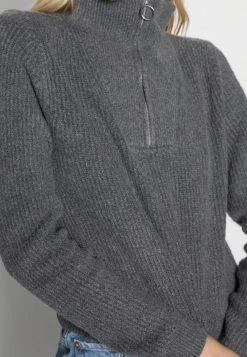 Even&Odd Mujer HALF ZIP JUMPER - Jersey De Punto - Mottled Dark Grey -Even&Odd Ventas 2024 7bd5ac11b38d42f38587ed01faa09a0f