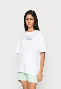 Even&Odd Mujer Camiseta Estampada - White