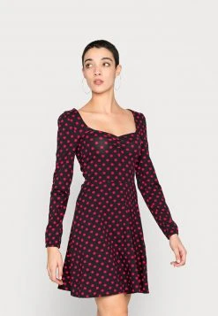 Even&Odd Vestido Ligero - Black/red, Mujer