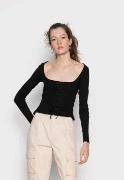 Even&Odd Mujer Camiseta De Manga Larga - Black