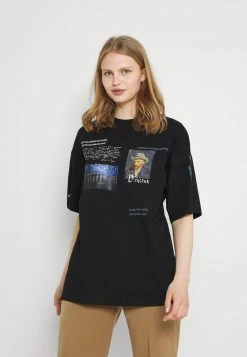 Even&Odd Camiseta Estampada - Black, Mujer