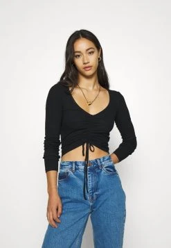 Even&Odd Mujer Camiseta De Manga Larga - Black