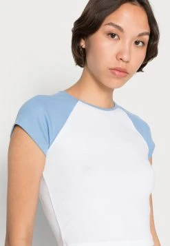 Even&Odd Mujer Camiseta Básica - White Light Blue -Even&Odd Ventas 2024 894f7a5a46bc4f818d4056d034845050
