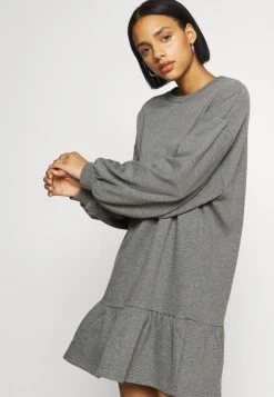 Even&Odd Mujer SWEAT - Mini Volant Dress - Vestido Informal - Mottled Grey -Even&Odd Ventas 2024 8df53f84ce564dfcb1290de05950c714