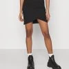 Even&Odd Mujer Asymetric Overlap Wrap Mini High Waisted Skirt - Falda De Tubo - Black -Even&Odd Ventas 2024 8e0d968390bc4157829c4828e4bfa0ac