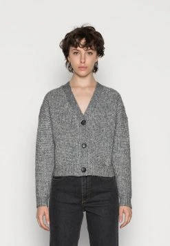 Even&Odd Mujer Chaqueta De Punto - Mottled Dark Grey