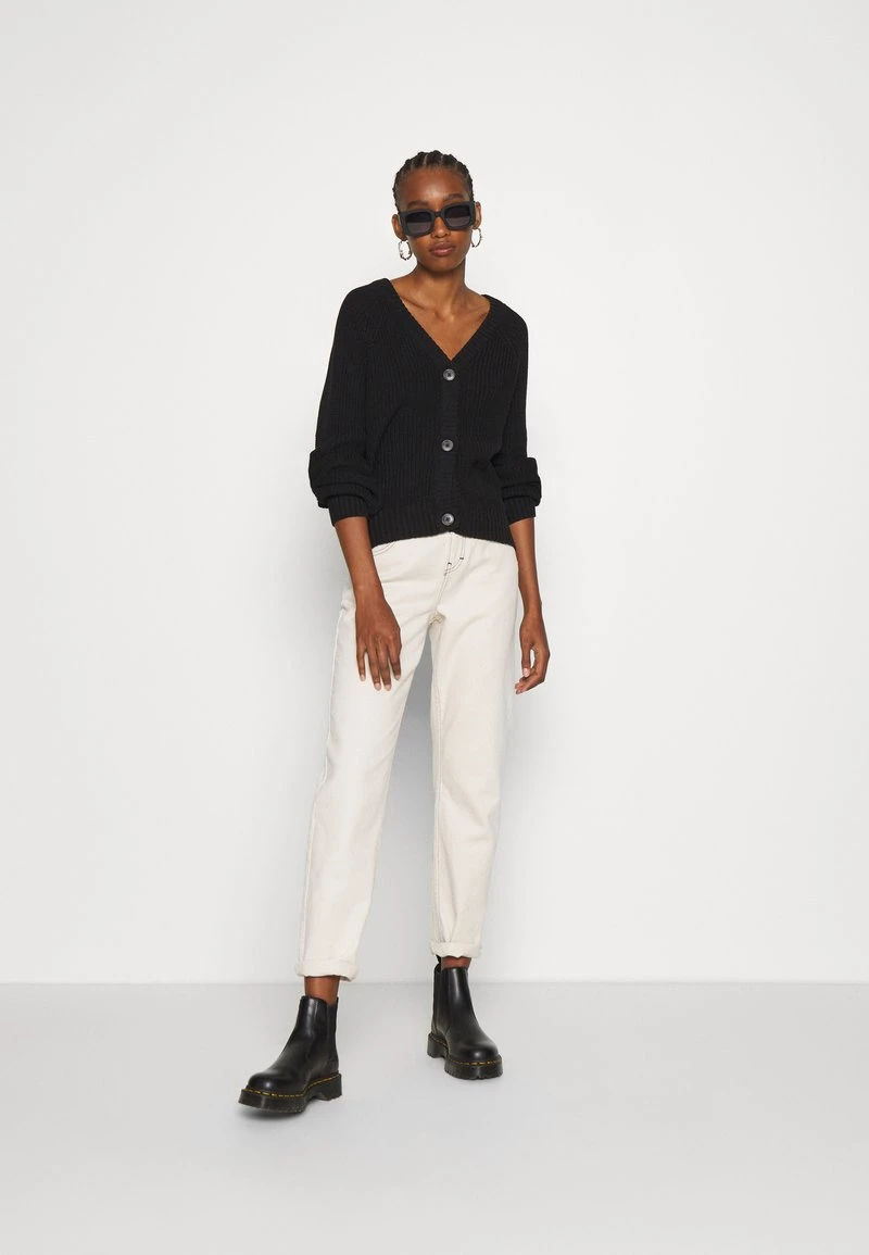 Even&Odd Mujer BUTTON THROUGH CARDIGAN - Chaqueta De Punto - Black 4 Even&Odd Mujer BUTTON THROUGH CARDIGAN - Chaqueta De Punto - Black - Imagen 2