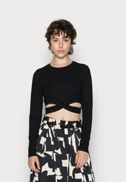 Even&Odd Mujer Camiseta De Manga Larga - Black