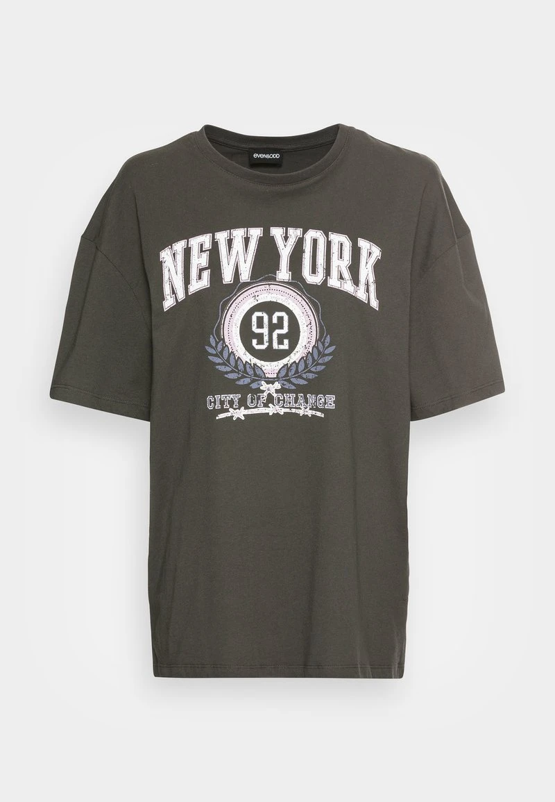 Even&Odd Mujer Camiseta Estampada - Anthracite 6 Even&Odd Mujer Camiseta Estampada - Anthracite - Imagen 4