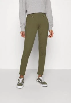 Even&Odd Mujer ZIP PUNTO LEGGINGS - Leggings - Dark Green