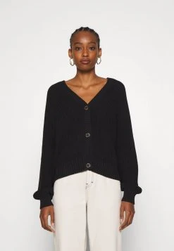 Even&Odd Mujer BUTTON THROUGH CARDIGAN - Chaqueta De Punto - Black