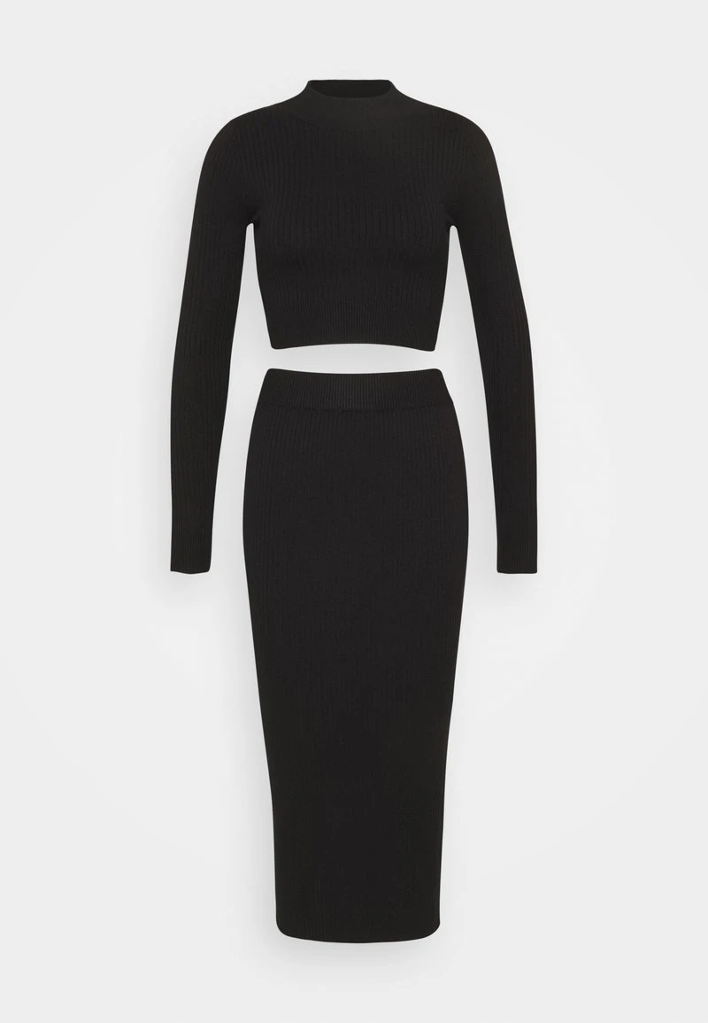 Even&Odd Mujer PERKIN CROPPED SKIRT SET - Jersey De Punto - Black 3 Even&Odd Mujer PERKIN CROPPED SKIRT SET - Jersey De Punto - Black