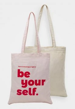 Even&Odd SET - Bolso Shopping - Beige/pink, Mujer