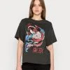 Even&Odd Mujer Camiseta Estampada - Anthracite