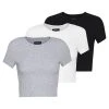 Even&Odd Mujer 3 PACK - Camiseta Básica - White/black/light Grey -Even&Odd Ventas 2024 a5376e4c1d2c4eacb9af2169295be864