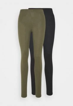 Even&Odd 2 PACK - Leggings - Black Olive, Mujer