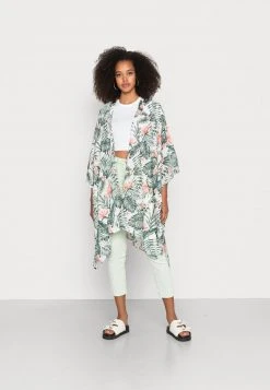 Even&Odd Mujer Chaqueta Fina - White/green/pink