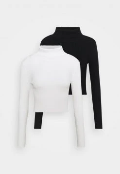 Even&Odd Mujer CROPPED TURTLE NECK 2 PACK - Jersey De Punto - Black/ White -Even&Odd Ventas 2024 ab80f7e617654e94a6ec0dc086796d5b