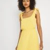 Even&Odd Vestido Informal - Yellow/white, Mujer