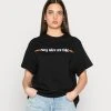Even&Odd Camiseta Básica - Black, Mujer
