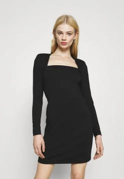 Even&Odd Mujer PADDED SHOULDER DRESS - Vestido Ligero - Black