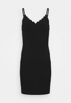 Even&Odd Mujer Scallop Edge Mini Strap Dress - Vestido De Tubo - Black -Even&Odd Ventas 2024 b3da3160c9134df6ad678418690fd842