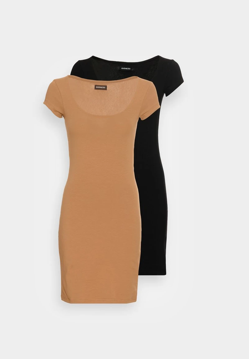 Even&Odd Mujer 2 PACK - Vestido Ligero - Black/brown 7 Even&Odd Mujer 2 PACK - Vestido Ligero - Black/brown - Imagen 5