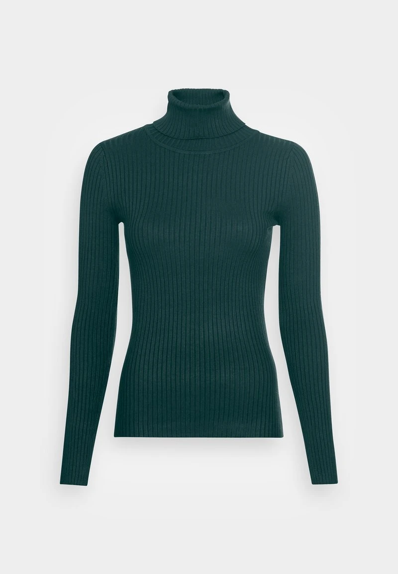 Even&Odd Mujer BASIC TURTLE NECK - Jersey De Punto - Dark Green 6 Even&Odd Mujer BASIC TURTLE NECK - Jersey De Punto - Dark Green - Imagen 4