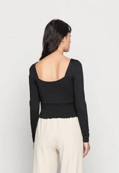 Even&Odd Mujer SHIRRING DETAIL LONG SLEEVE CROP WITH GATHER - Camiseta De Manga Larga - Black -Even&Odd Ventas 2024 bc64a596fdc24d4d9dea4742e3b3fff3