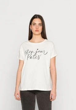 Even&Odd Mujer Camiseta Estampada - White