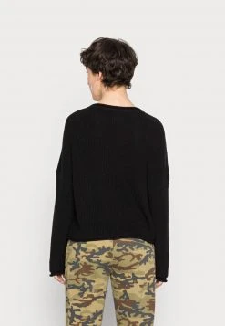 Even&Odd Mujer OVERSIZE CROPPED ROLLED EDGE JUMPER - Jersey De Punto - Black -Even&Odd Ventas 2024 bf32327523374f9aa657f4f824318230