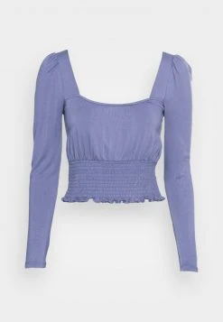 Even&Odd SHIRRING DETAIL LONG SLEEVE CROP WITH GATHER - Camiseta De Manga Larga - Blue, Mujer -Even&Odd Ventas 2024 bfe3f7dfc5704b6987028bddcf5d924c