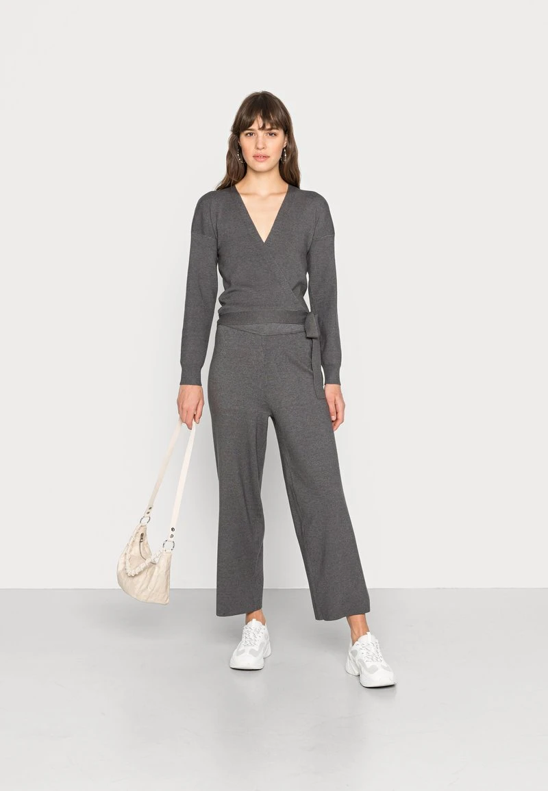 Even&Odd Mujer WRAPPED CARDIGAN SET - Chaqueta De Punto - Mottled Dark Grey 4 Even&Odd Mujer WRAPPED CARDIGAN SET - Chaqueta De Punto - Mottled Dark Grey - Imagen 2