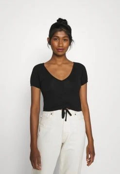 Even&Odd Mujer Camiseta Estampada - Black