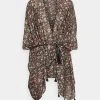 Even&Odd Poncho - Black/pink, Mujer